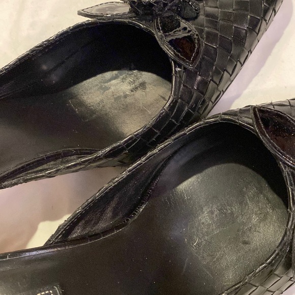 Brighton Black Leather Paige Mule Slide Kitten Heels - Picture 11 of 13